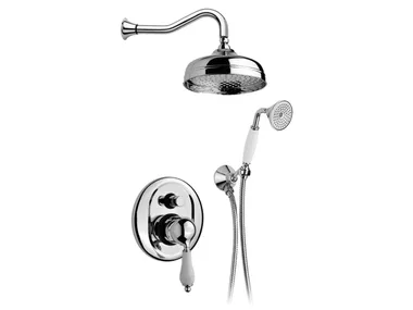 PHOENIX - Single handle steel shower set with overhead shower _ Gaia Mobili